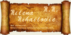 Milena Mihailović vizit kartica